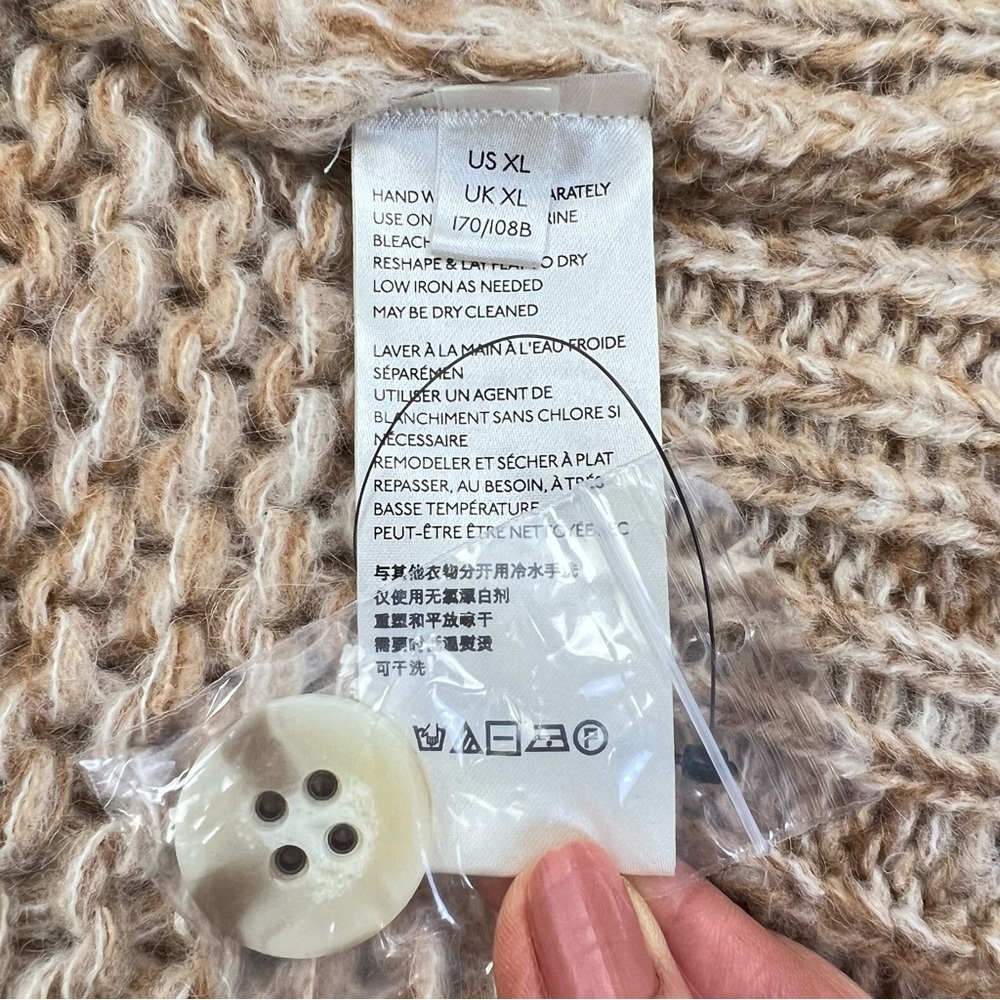 NWT | Free People Home Town Cardigan Chunky Knit Oversized | Size US XL - Picture 13 of 16